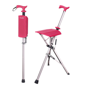 Ta-Da Chair Series 1 Tripod Seat Cane Rose Red